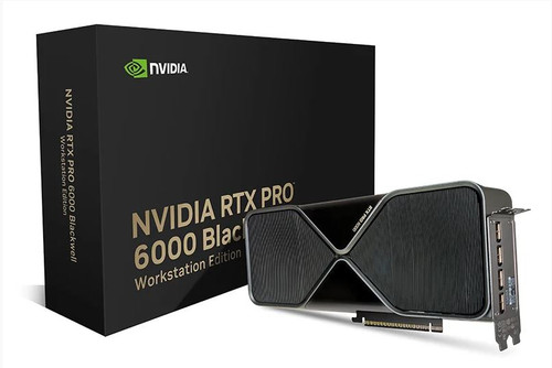 NVIDIA RTX PRO 6000 Blackwell Workstation, 96GB, GDDR7 512-bit, 1792GB/s, PCIe 5.0 x 16, Dual Slot, 4x DisplayPort 2.1b, 600W, Blackwell, 3YR Warranty