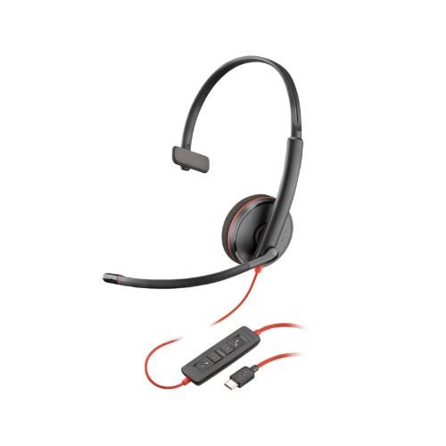 Poly Blackwire 3210 MONAURAL U SB-C HEADSET USB-C/A ADAPTER