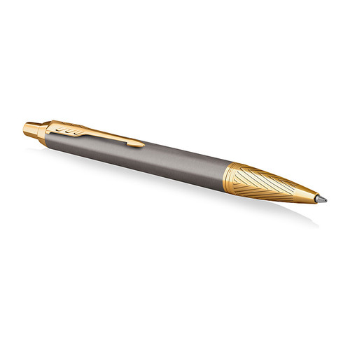 Parker IM Grey Lacquer Gold Cap Ballpoint