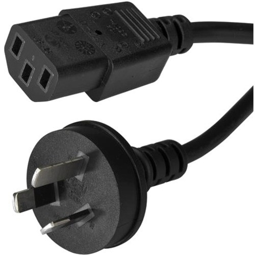StarTech PXTA1013M, 3m/10ft Power Supply Cord, Computer Monitor Cable, Laptop Power Cord AS/NZS 3112 Plug to IEC C13, AC Power Cord for Most Notebooks, 250, 10A, 3 Conductor, Non-Polarized, H05VV-F Rating, PVC Jacket, Limited Lifetime Warranty