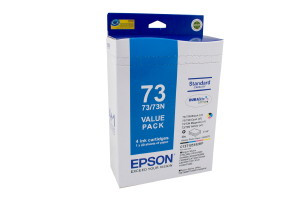 Epson 73N Ink Value Pack 4 inks and 20 sheets 4" x 6" photo paper