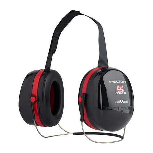 3M  PELTOR  Optime  III Neckband Format Earmuff H540B, Black and Red, Class 5 SLC80 34dB, 10 ea/Case