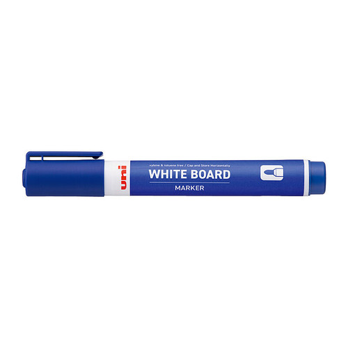 Uni Whiteboard Red Marker Bullet Blue Box 12