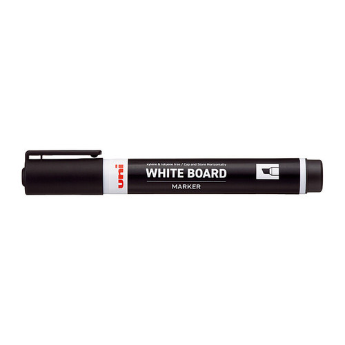 Uni Whiteboard Red Marker Chisel Black Box 12