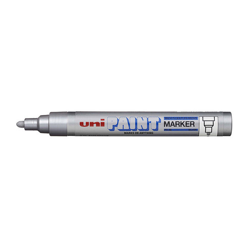 Uni Paint Marker Bullet PX20 Silver Box of 12