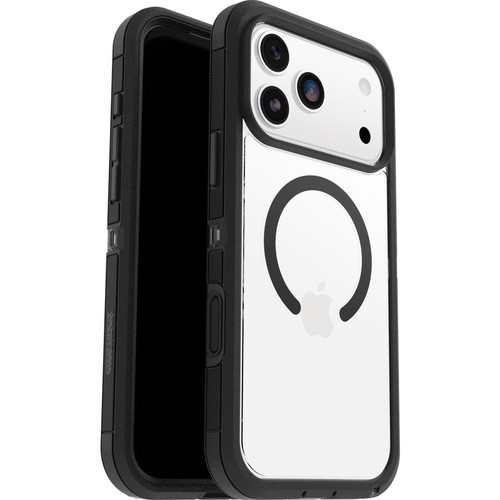 OtterBox Defender XT Pro MagSafe Apple iPhone 17 Pro (6.3') Case Dark Side (Clear/Black) - (77-98516), DROP+ 7X Military Standard, 7 Years Warranty
