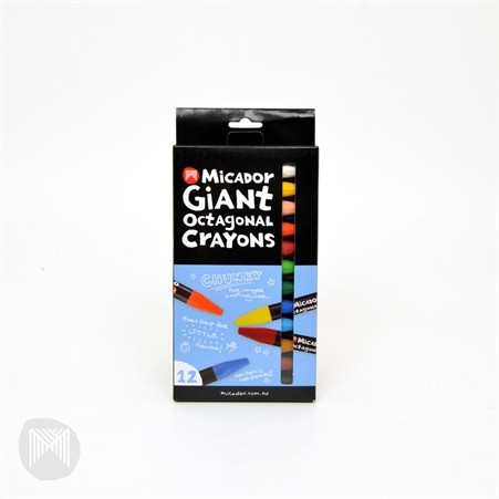 Crayon Micador Giant Octagonal CRM312/412 Pack 12