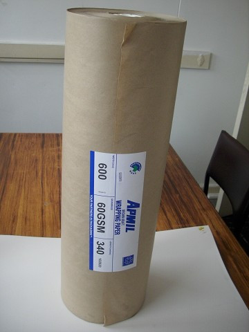 Counter Roll Brown Kraft Paper 60gsm 600mm x 340M Recycled