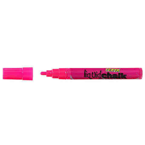 Liquid Chalk Marker Texta Dry Wipe 4.5mm Bullet Card of 1 Pink