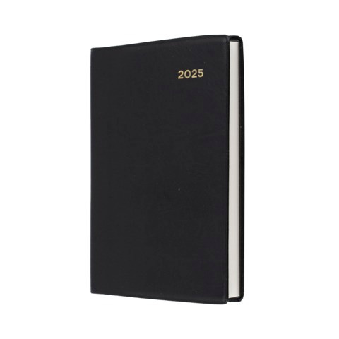 Diary Collins Belmont A7 Pocket 2 Days to a Page PVC Black Y2026 237V99