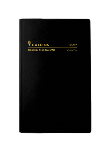 Diary Collins Financial 35M7 B7R Week to an Opening Black F2025/26