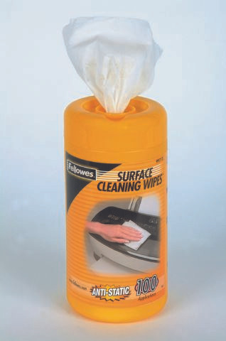Surface Cleaning Wipes Fellowes 99715 Drum Pack of 100