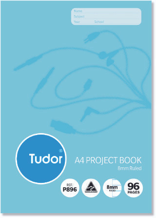 Project Book A4 8mm Ruled 96 Page Olympic 197755 Pack 10