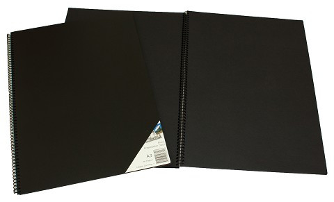 Visual Art Diary A3 Quill Presentation Black Pages 110gsm 45 Leaf 10711