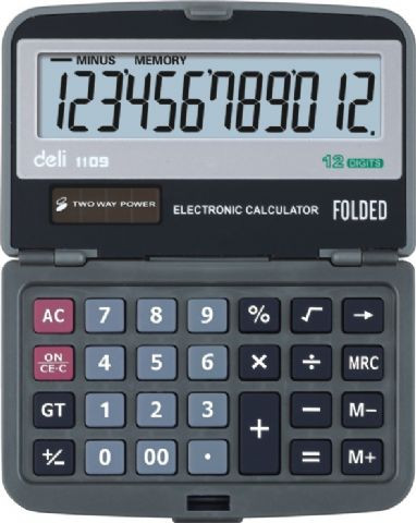 Calculator Pocket Folding Hard Case Hangsell Deli 1109/39218