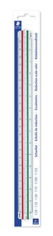 Scale Ruler 300mm Staedtler Triangular DIN 1.20 25 50 75 100 125 561981