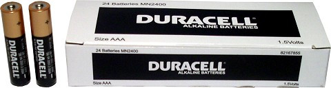 Battery Duracell Alkaline AAA Bulk Box 24
