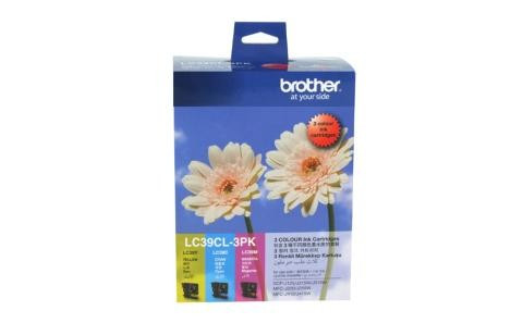 Brother LC-39CL3PK Cyan, Magenta & Yellow Colour Pack - 260 pages each