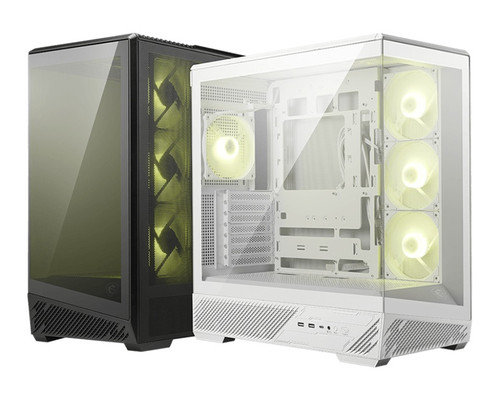 MSI MAG PANO 130R PZ -WHITE – ATX/mATX/ITX, 400mm GPU, 165mm CPU, 7 slots, 6×120mm, 360 rad top/side, 2×USB-A, 1×USB-C 20Gbps, 460×232×490mm, 8.37kg