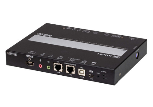 Aten 1-Local / Remote Shared Access Single Port 4K HDMI KVM over IP Switch with Redundant LAN and Power, up to 4K DCI (4096 x 2160) @ 30 Hz