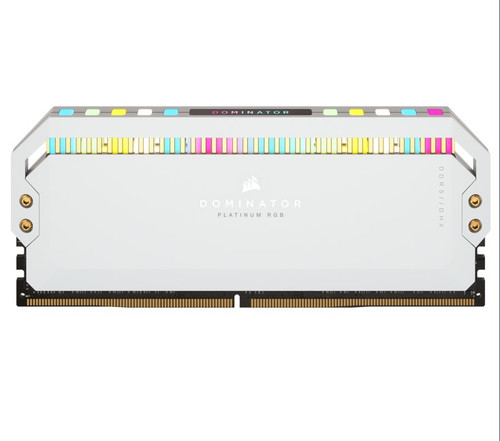 Corsair DOMINATOR® Platinum RGB 64GB (2x32GB) DDR5 UDIMM 5200Mhz C40 1.25V White Desktop PC Gaming Memory