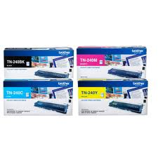 Brother TN-240 Colour 4 Pack Bk,C,M,Y Toner Cartridges - refer to singles for yields