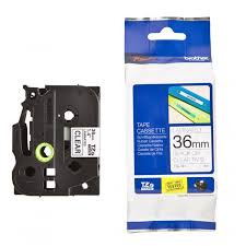 Brother 36mm Black on Clear Labelling Tape - 8 meters