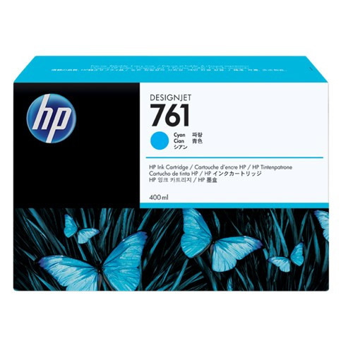 HP 761 Cyan 400 ML INK CART FOR DESIGNJET T7100