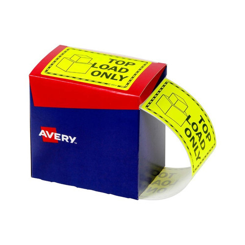Avery Top Load Only Labels, 75 x 99.6 mm, Fluoro Yellow, 750 Labels (932617)