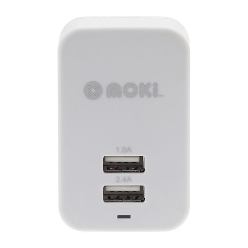 Moki Dual USB Wall Charger White