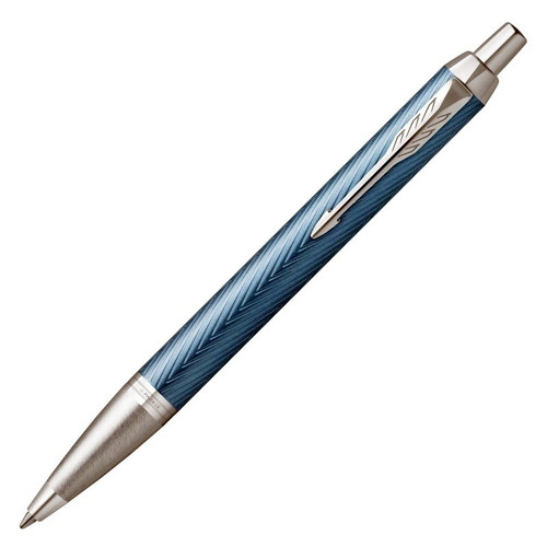 Parker IM Prem Ballpoint Chrome Trim Blue/Grey