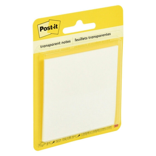 Post-It Notes 600-TRSPT Clear 73X76 Box of6 are clear notes for use in books, crafts or other projects where you need to make notes on items and see underneath easily. 1 Pad/Pack, 36 Sheets/Pad, Box of 6
