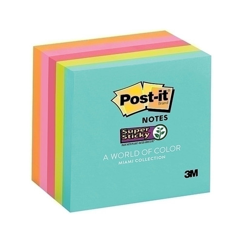Post-It Note 654-5Super StickyMIA SuperNova Neon 75X75 Pk5