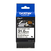 Brother HSE-261E Heat shrink tube - Black on white 31mm