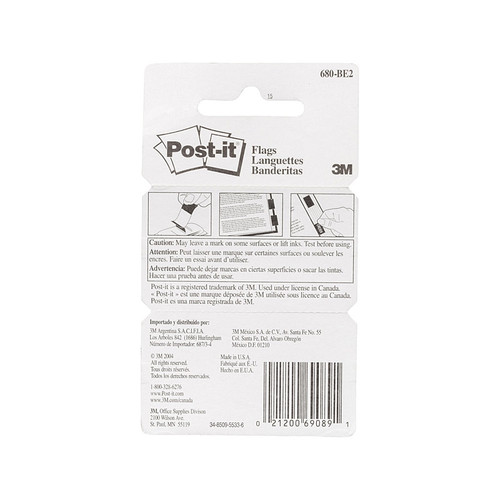Post-It Flags 680-BE2 Blue Pk2 Box of6