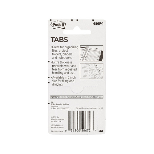 Post-It Tabs 686F-1 Pack of 24 Box 6