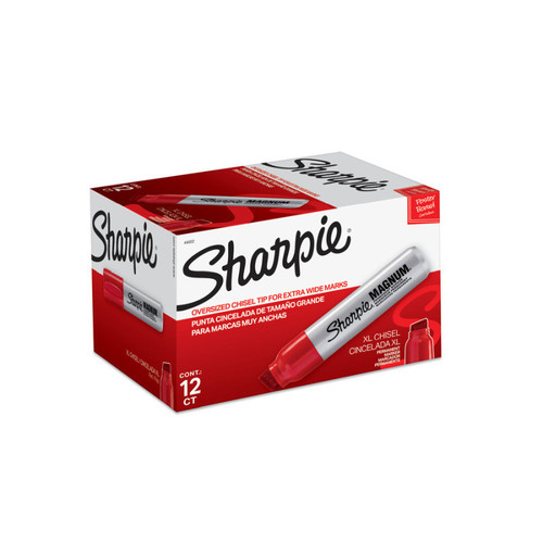 Sharpie Magnum Permanent Marker 44 Red Pack of 12