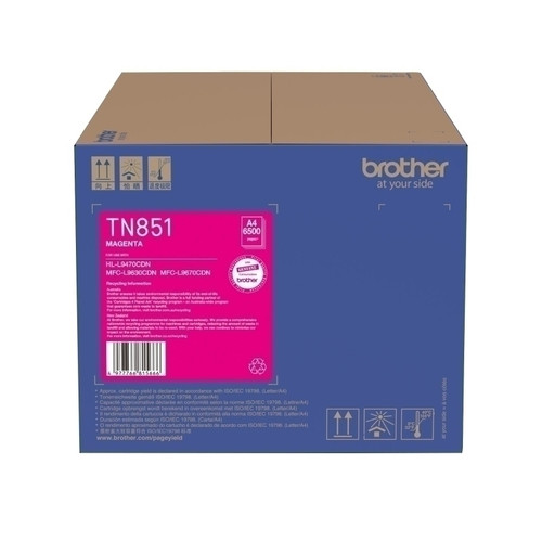 Brother TN851M Magenta Toner - 6,500 pages