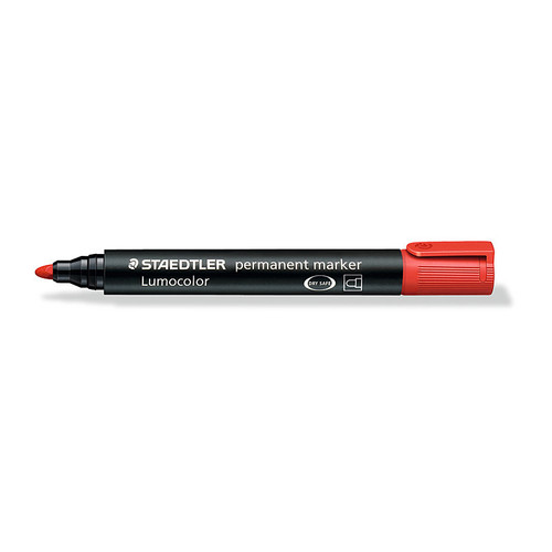 Staedtler Permanent Marker 352 Bullet Red Box 10