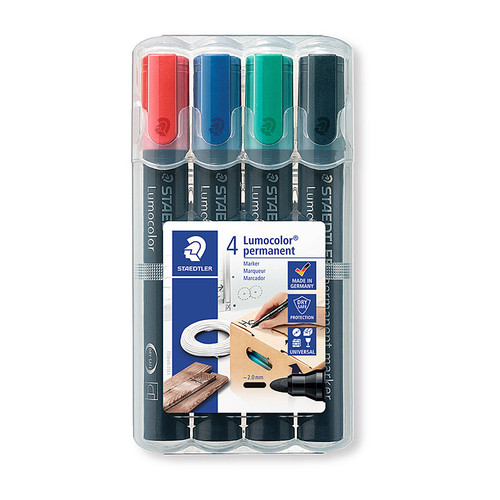 Staedtler Permanent Marker 352 Bulletl Assorted Box 4