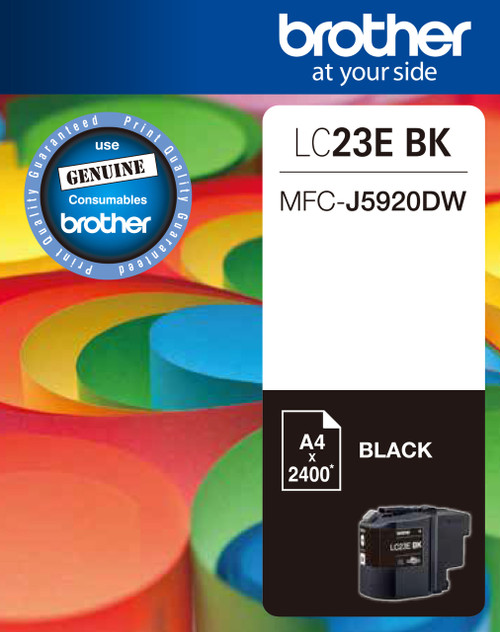 Brother LC-23E Black Ink Cartridge - 2,400 pages