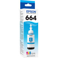 Epson T664 EcoTank Cyan Ink Bottle