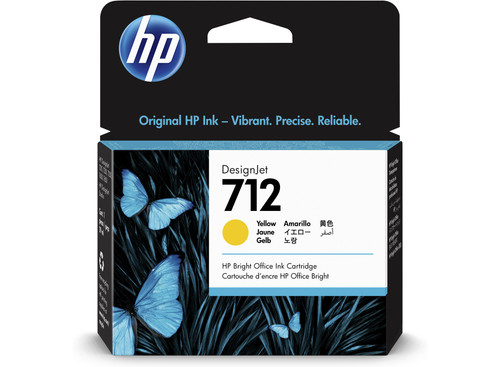 HP 712 29ml Yellow Ink Cartridge 3ED69A