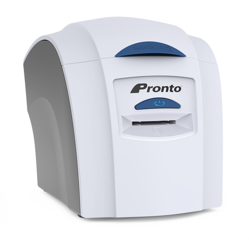 Magicard Pronto Single Feed Colour Card Printer with Mag Encoder Includes YMCKO Ribbon (100 yield) & 100 Plain Cards