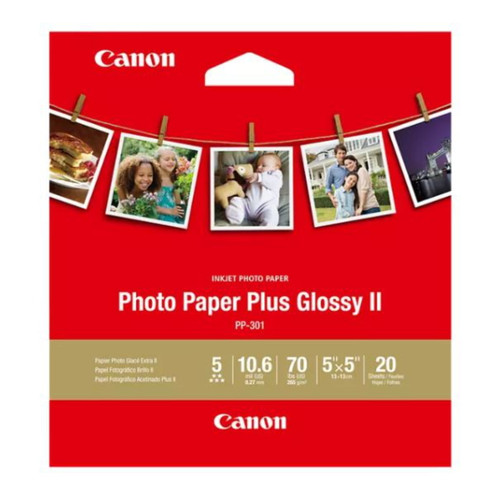 Canon 5x5 Plus Glossy II Photo Paper 20 Sheets 265gsm
