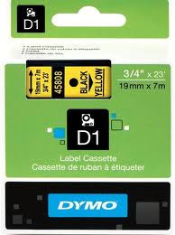 Dymo D1 LABEL 19mm x 7m - BLACK ON BLUE