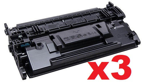 3 x Compatible HP No. 87A Toner Cartridge - 9,000 pages