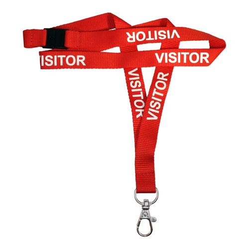 Visitor Lanyard (Red) - per 100