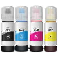 Compatible Epson T522 Value Pack (1 x Black, Cyan, Magenta and Yellow) Ink Bottles