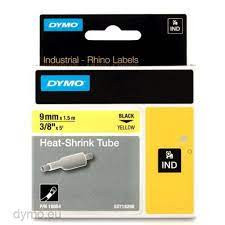 Dymo Rhino Heat Shrink Label 9mm Yellow